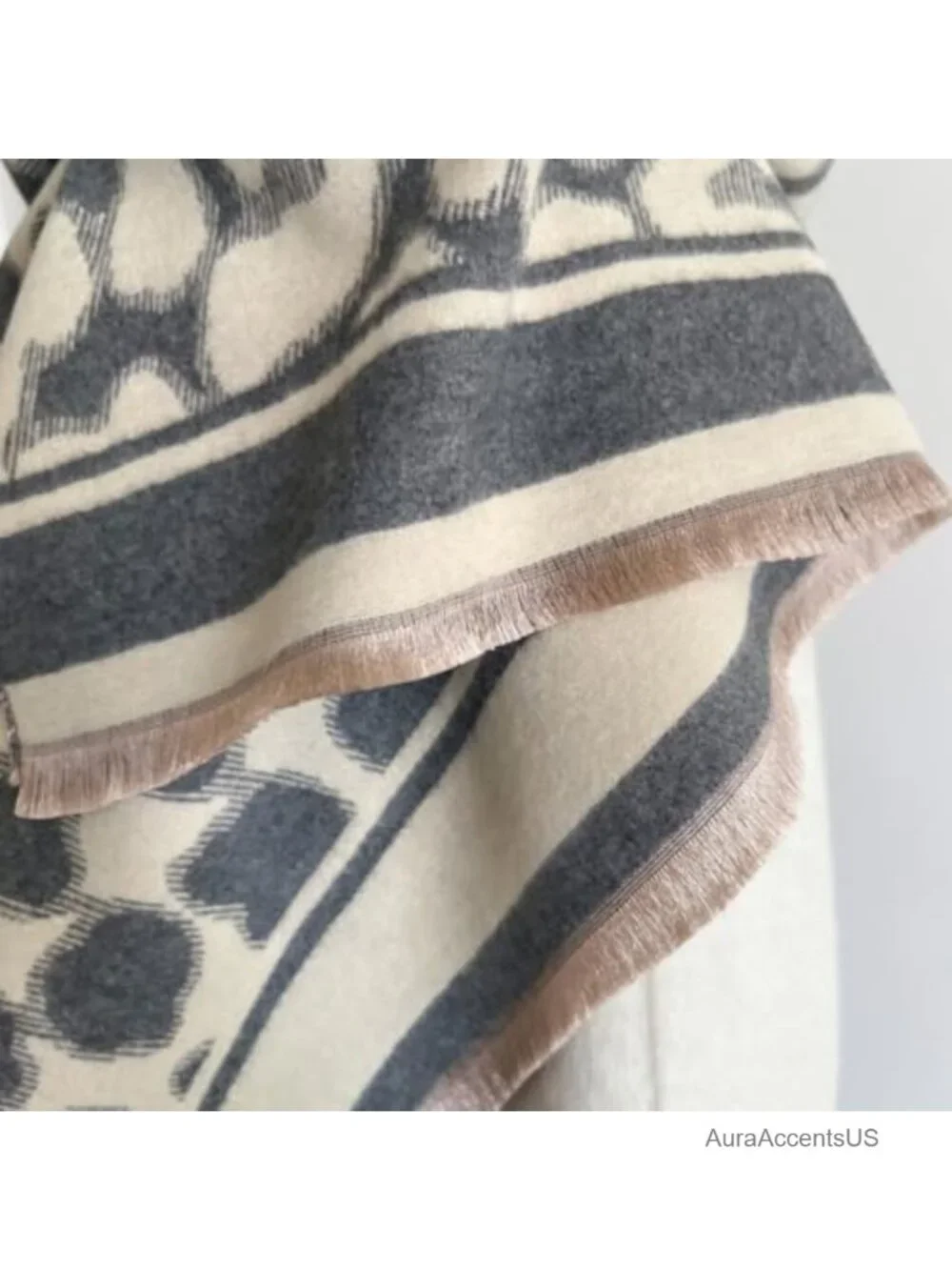 Pashmina Shawl Wrap Open Front Poncho Blanket Scarf Travel Cape Evening